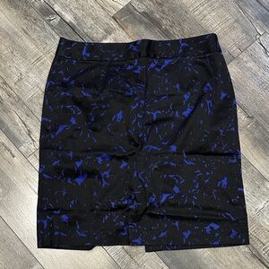 J. Crew Factory Black and Blue Pencil Skirt